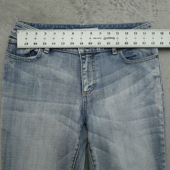 Chico's Platinum Jeans Women's Size 0R US-4R Blue Mid-Rise Straight 31" Inseam - Picture 16 of 16